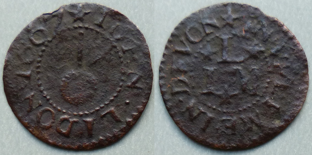 Uplyme, John Lidon 1667 farthing N---